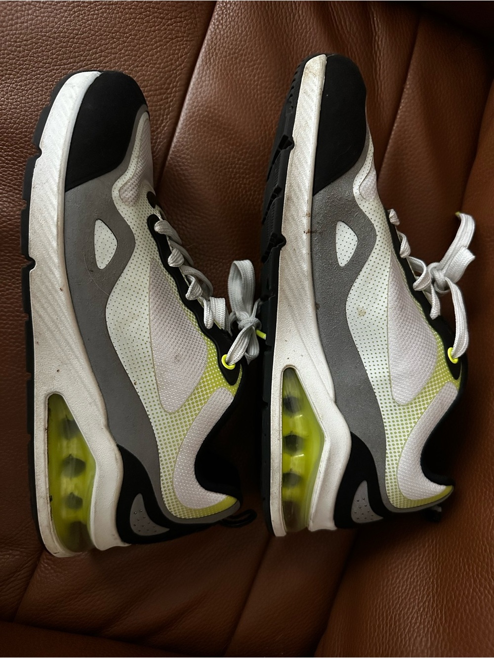 Skechers Black, White and Neon Yellow Low-Top Sneakers